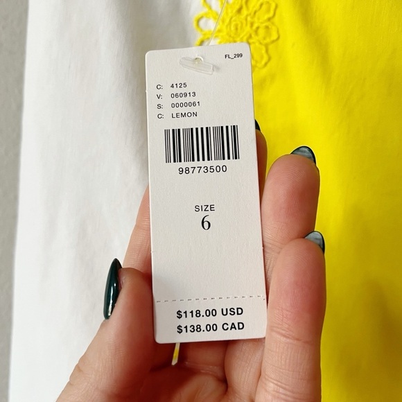 Anthropologie Maeve Surf City Linen Blend Embellished Shorts Yellow Size 6 - Picture 10 of 12